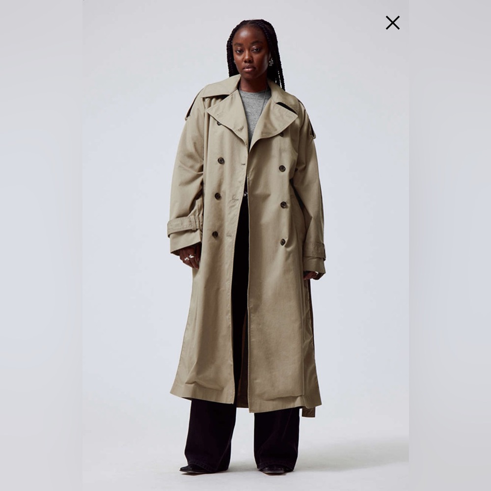 WEEKDAY Zenni oversized trench coat size M
